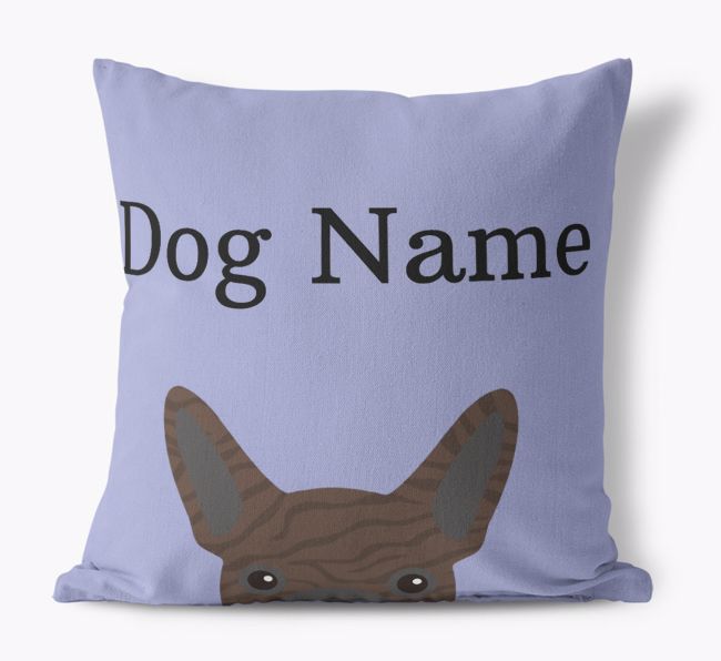 {dogsName}'s Icon & Name: Personalized {breedFullName} Canvas Pillow